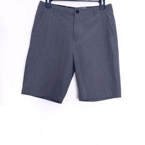 Division Gray Stripe Casual Flat Front Chino Style Shorts Men's Size 28